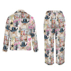 Baha Ranch Danilo Painted Cowgirl Western Satin Long Pajama Set
