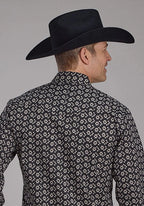 Roper 2286 Cream Floral (Black) - Men's Western Shirt