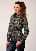 Roper 1720 Vintage Floral Print (Black) - Women's Western Shirt