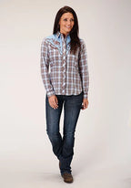 Roper 1634 Fancy Applique (Blue) - Women's Western Shirt
