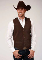 Roper Classic Suede Leather (Brown) - Men's Vest