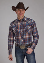 Roper 2176 Arrow Dobby (Brown) - Men's Western Shirt