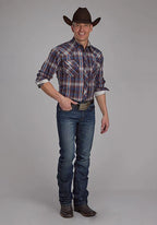Roper 2176 Arrow Dobby (Brown) - Men's Western Shirt