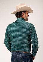 Roper Forest Cross Walk Foulard (Blue) - Men's Western Shirt