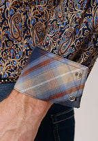 Roper Denim Blue Vintage Paisley (Blue) - Men's Western Shirt