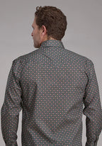 Roper 2243 Garnet Foulard (Grey) - Men's Western Shirt