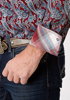 Roper Red River Paisley (Red) - Men's Western Shirt
