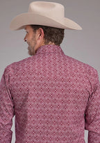 Roper 2386 Stretch Medallion Paisley (Red) - Men's Western Shirt