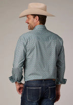 Roper 2019 Silver Spring Foulard (Grey) - Men's Western Shirt