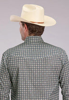 Roper 2501 Medallion Foulard (Grey) - Men's Western Shirt