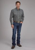 Roper Oak Forest Acorn Foulard (Brown) - Men's Western Shirt