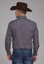 Roper Fall River Diamond Eye (Blue) - Men's Western Shirt