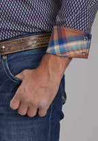 Roper Fall River Diamond Eye (Blue) - Men's Western Shirt