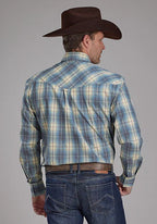 Roper 2159 Dungaree Plaid (Blue) - Men's Western Shirt