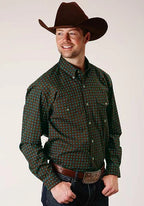 Roper 1376 Agave Foulard (Brown) - Men's Western Shirt