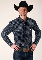 Roper 1381 New Star Foulard (Black) - Men's Western Shirt