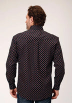 Roper 1846 Cottage Foulard (Black) - Men's Western Shirt