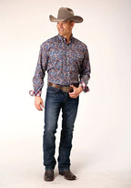 Roper 1558 Independence Foulard (Blue) - Men's Western Shirt