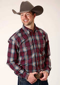 Roper 1372 Plaid (Wine) - Men's Western Shirt