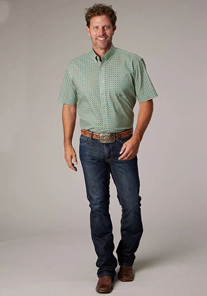 Roper 2021 Sedona Foulard (Turquoise) - Men's Short Sleeve Shirt