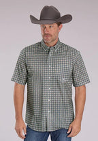 Roper 2501 Medallion Foulard (Grey) - Men's Short Sleeve Shirt