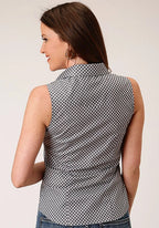 Roper 1460 Diamond Star Geo (Grey) - Women's Sleeveless Shirt