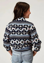 Roper Five Star (Navy Aztec) - Girl's Western Snap Shirt