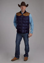 Roper 1473 Poly Filled (Brown/Navy) - Men's Vest