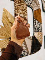 Cow Tag Cowhide Keychain