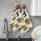 Vintage Cowboy Collage Dish Towel Set of 2 Made in America