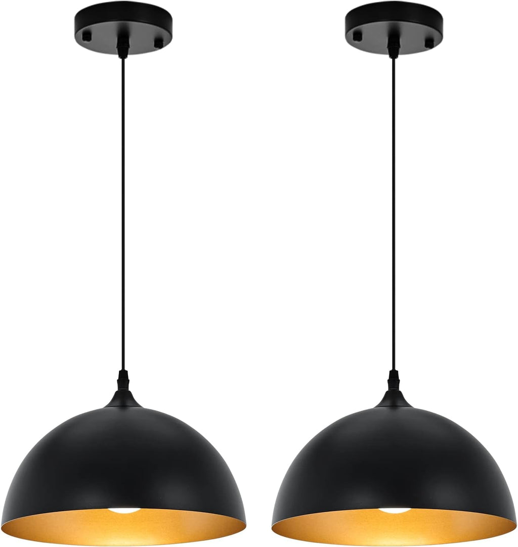 2 Farmhouse Dome Pendant Lights