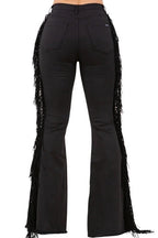 GJG Denim Texas Sun Bell Bottom Jean in Black Denim