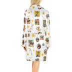 Baha Ranch Vintage Cowgirl Collage Women's Western Bath Robe
