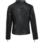 Black Leather Motorcycle Jacket | Stylish and Warm for Bikers & Nightlife