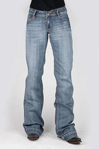 Tin Haul 460 Ella Fit Embroidered Pocket ( Denim Light Wash ) - Women's Jeans