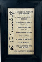 Ten Commandments Religious Gun Concealment Furniture - Handcrafted Hidden Gun Storage Wall Decor - Hidden Gun Shelf with Magnetic Lock for Quick Access - Made in the USA
