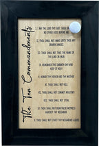 Ten Commandments Religious Gun Concealment Furniture - Handcrafted Hidden Gun Storage Wall Decor - Hidden Gun Shelf with Magnetic Lock for Quick Access - Made in the USA