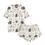 Baha Ranch Boots and Brands Western Cowgirl Cowboy Satin Short Pajama Sets