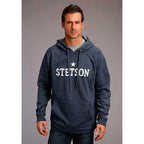 Stetson Large Star Logo (Navy Heather) - Men's Hoodie Sweatshirt