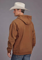 Stetson Horse rider and Stars (Orange) - Men's Hoodie Sweatshirt
