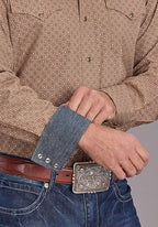 Stetson 2516 Spice Mosaic (Brown) - Men's Western Shirt