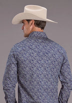 Stetson 2523 Vintage Prairie (Blue) - Men's Western Shirt
