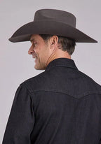 Stetson Solid Denim (Black) - Men's Western Shirt