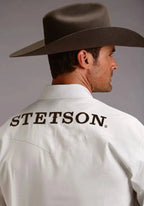 Stetson Logo Wear (White) - Men's Western Shirt