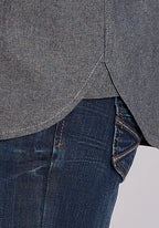 Stetson Chambray Button Front (Navy) - Men's Western Shirt