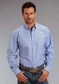 Stetson 0898 Candy Stripe Straight (Blue) - Men's Western Shirt