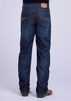 Stetson 1520 Straight Leg Fit Zig Zag Pockets (Dark Wash) - Men's Jeans
