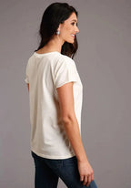 Stetson Cowgirl In Desert (White) - Women's Short Sleeve T-Shirt