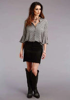 Stetson 2101 Aztec Geo Rounded (Black) - Women's Blouse