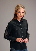 Stetson Boyfriend Fit (Black) - Women's Denim Shirt